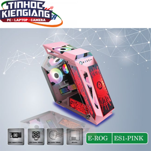 Vỏ máy tính VSP E-ROG ES1 Pink Gaming (No FAN) Tặng Chuột VSP RDRAGS V1