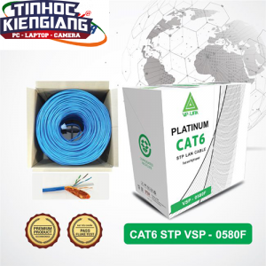 Cáp Mạng VP-LINK Cat 6E STP VSP-0580F 305m Platium Xanh Dương
