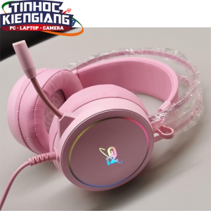 Tai nghe GNet G09 7.1 USB Led RGB (Hồng) Full Box