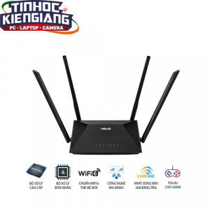 Thiết bị mạng - Router WIFI ASUS RT-AX53U WiFi 6 AX1800 2 băng tần