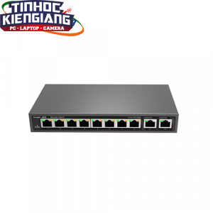 Thiết bị chuyển mạch Switch RUIJIE RG-ES110D-P 8-Port 100Mbps + 2-Port Uplink 1000Mbps