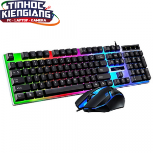 Combo Bộ Bàn Phím Giả Cơ và Chuột Chuyên Game G21 Led 7 Màu
