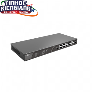 Thiết bị chuyển mạch Switch RUIJIE RG-ES118S-LP 16 Port 100Mbps + 2 Gigabit RJ45/SFP