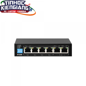 Thiết bị chuyển mạch Switch D-Link DGS-F1006P-E 4-Port 10/100/1000 PoE