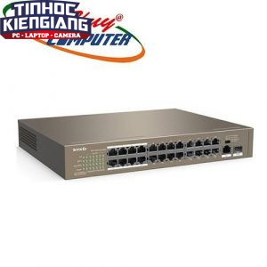 Thiết bị chuyển mạch Switch Tenda POE 24 Port TEF1126P (với 24 port PoE, 1 port Gigabit 1.0Gbps và 1 port 1G FSP)