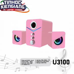 Loa vi tính 2.1 Kisonli U-3100 Pink LED