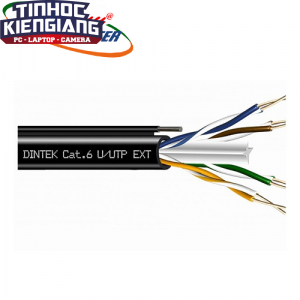 Cable Dintek ngoài trời(OUTDOOR) - CAT.6, 305M, thép gia cường dùng treo móc.