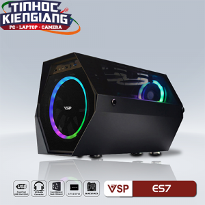 Vỏ máy tính VSP E-ROG ES7 Black Gaming (Kèm bộ fan 20cm và fan 12cm)