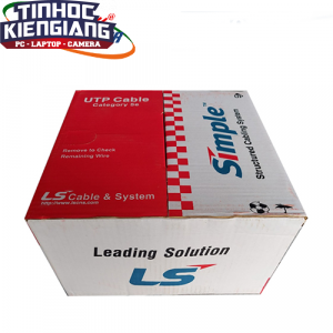 Cáp mạng LS CAT5E UTP 4 pair 24AWG 305m màu xám (UTP-E-C5G-E1VN-X 0.5X004P/GY)