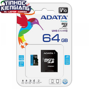 Thẻ nhớ Micro SD 64GB Adata Class 10 AUSDX64GUICL10A1-RA1