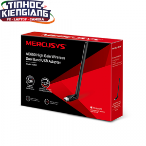 Bộ thu sóng Wifi USB Mercusys MU6H AC650 2 băng tần