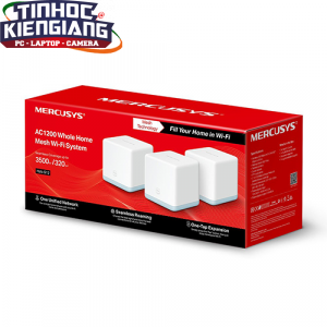 Thiết bị mạng - Router Wifi Mercusys Halo S12 (3-pack) AC1200 2 băng tần