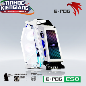 Vỏ máy tính VSP E-ROG ES8 White Gaming Sẵn 6 Fan Led ARGB