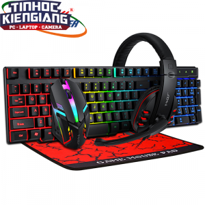 Combo Bộ Bàn Phím Chuột T-Wolf TF800 4 IN 1
