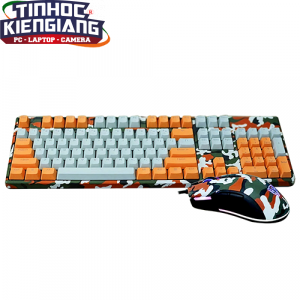 Combo Bộ Bàn Phím Chuột Motospeed GS700 CAMO ORANGE RGB