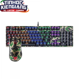 Combo Bộ Bàn Phím Chuột Motospeed GS700 CAMO GREEN RGB