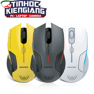 Chuột máy tính không dây Dual Mode Newmen E500 Pro (Trắng/Vàng/Xám Đen)