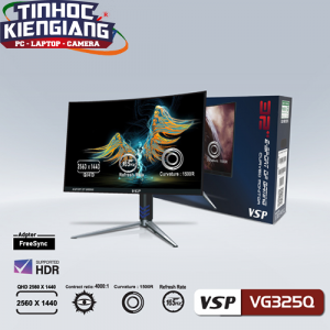 Màn hình LCD Cong 32" VSP VG325Q 2K QHD 165Hz Tặng Tai Nghe GH-X1 LED