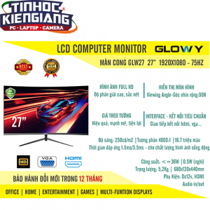 Màn hình máy tính Cong GLOWY GLW27 27inch FullHD 75Hz VGA-HDMI