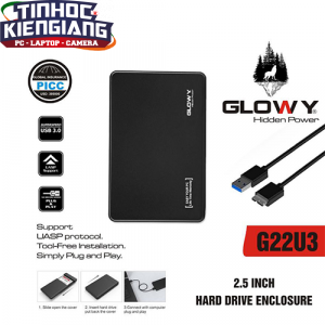 Hộp ổ cứng 2.5 inch GLOWAY G22U3 màu đen
