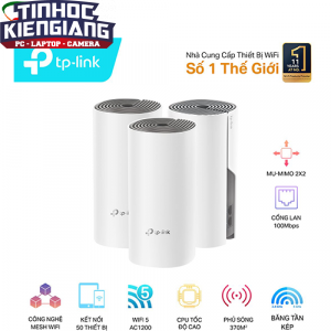 Thiết bị mạng - Router Wifi Deco E4 - Bộ 3 thiết bị Wifi Mesh AC1200