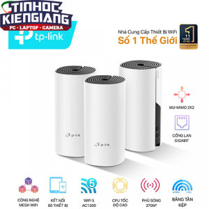Thiết bị mạng - Router Wifi Deco M4 - Bộ 3 thiết bị Wifi Mesh AC1200 - Có thể mở rộng hệ thống