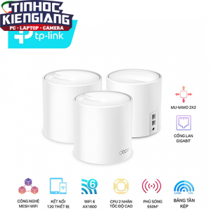 Thiết bị mạng - Router Wifi Mesh TP-Link Deco X20 3-pack WIFI 6 AX1800
