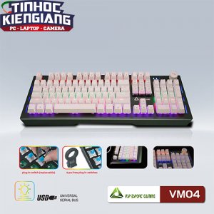 Bàn Phím Cơ VSP eSport Gaming VM04 (Trắng)