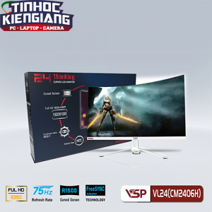 Màn hình LCD Cong 24" VSP VL24(CM2406H) FullHD 75Hz Trắng