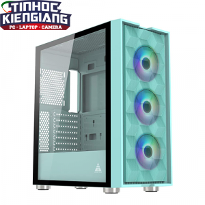 Vỏ máy tính Golden Field 8706 Green (Kèm 3 Fan ARGB)