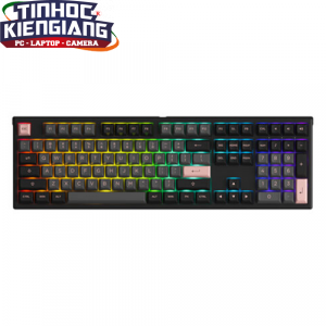 Bàn phím cơ AKKO MonsGeek MG108 Black & Pink RGB (Cream Blue / Cream Yellow Switch)