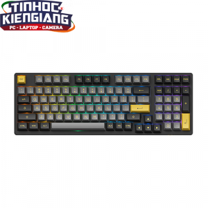 Bàn phím cơ AKKO 3098B Multi-modes Black&Gold (Jelly Purple / Jelly Pink Switch)