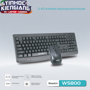 Combo Phím Chuột Không Dây Bosston WS800