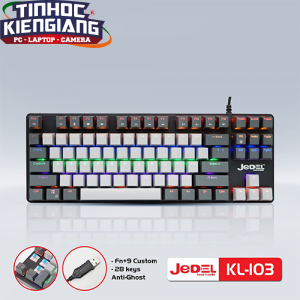 Bàn Phím Cơ JEDEL KL-103 Led (Đen Xám)