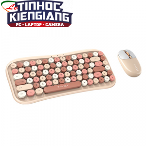 Combo Bàn phím chuột máy tính không dây T-Wolf TF660 URBAN WOMEN (Bluetooth + wireless)