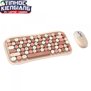Combo Bàn phím chuột máy tính không dây T-Wolf TF660 URBAN WOMEN (Bluetooth + wireless)