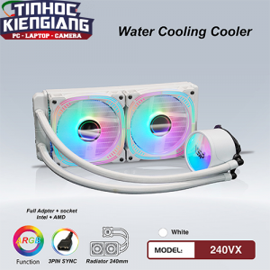 Tản nhiệt nước VSP 240VX White ARGB