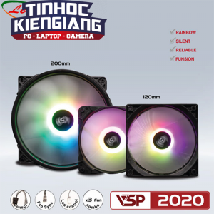 Fan Case VSP 2020 Led RGB (Gồm 1 fan 20cm và 2 fan 12cm)