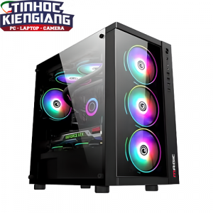 Vỏ máy tính MAGIC GM-01 BLACK GLASS CÓ SẮN 4 FAN (MATX)