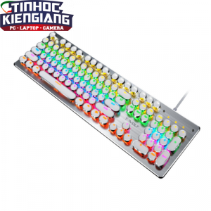 Bàn phím cơ T-Wolf T75 Punk mạ bạc Led Usb Pink/Black/White