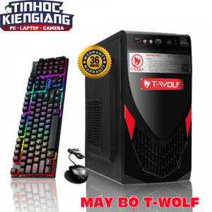 Máy bộ T-WOLF TW13A/Main T-WOLF H610/CPU Intel G7400/Ram DDR4 8GB/3200/SSD T-WOLF 256GB/Nguồn T-Wolf TW-P350+Tặng bộ phím chuột T-Wolf TF200