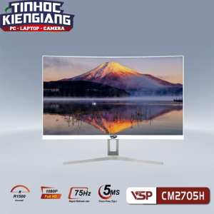 Màn hình LCD cong 27 INCH VSP CM2705H FullHD 75Hz Trắng + Tặng Mouse FD I330H