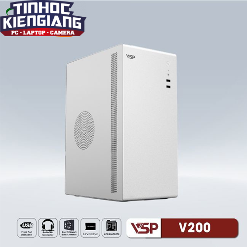 Vỏ máy tính VSP V200 White(Trắng)