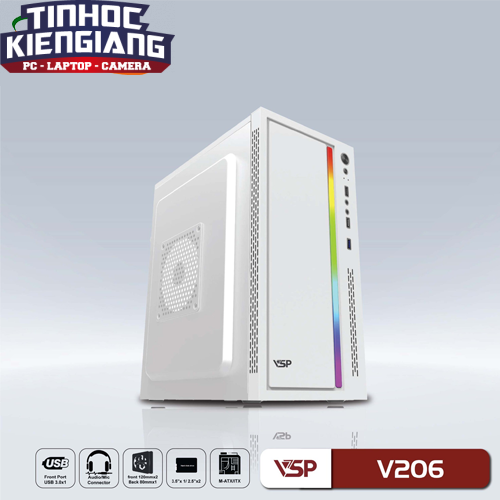 Vỏ máy tính VSP V206 Trắng
