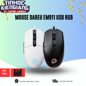 Chuột Gaming DAREU EM911 USB RGB (Đen/Trắng)