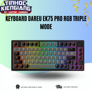 Bàn phím cơ không dây DAREU EK75 PRO – BLACK GOLDEN (Triple Mode, Gasket Mount, RGB) Dream Switch