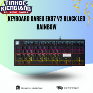 Bàn phím cơ DareU EK87 V2 Black LED Rainbow (Blue/ Brown/ Red D switch)