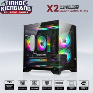 Vỏ máy tính VSP AQUANAUT PRO GAMING M-ATX X2 GALAXY - ĐEN