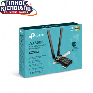 Card Mạng không dây PCIe Wi-Fi 6 Bluetooth 5.2 TP-Link Archer TX55E AX3000Mbps