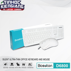 Combo Phím Chuột Có Dây Bosston D6800 TRẮNG